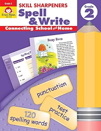 skill sharpeners spell and write grade 2 teacher's edition evan moor educational publishers 1596730463,