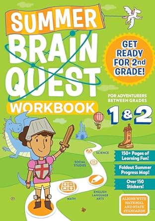 summer brain quest between grades 1 and 2 workbook edition workman publishing ,megan butler ,claire piddock