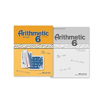 grade 6 arithmetic child kit abeka 6th grade mathematics student workbook tests and speed drills combo pack