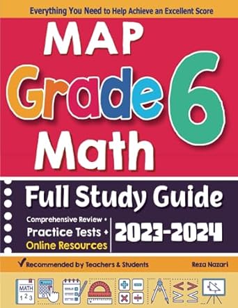 map grade 6 math full study guide comprehensive review + practice tests + online resources 1st edition reza