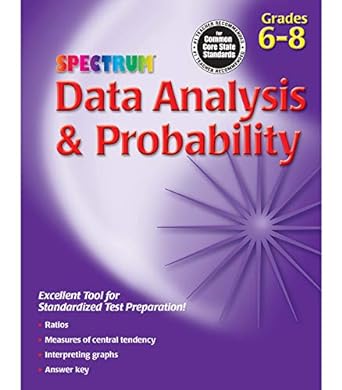 data analysis and probability grades 6 8 workbook edition spectrum 0769663168, 978-0769663166