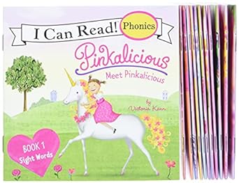 pinkalicious 12 book phonics fun includes 12 mini books featuring short and long vowel sounds box edition