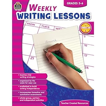 weekly writing lessons grades 5 6 grades 5 6 stu wkb edition sandra teacher created resources staff