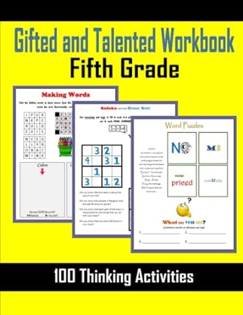gifted and talented workbook fifth grade 1st edition c mahoney 1974219313, 978-1974219315