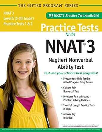 nnat3 2 practice tests level e in color publisher of the #1 cogat practice test 1st edition mercer publishing