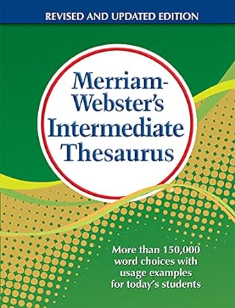 merriam websters intermediate thesaurus revised, updated edition merriam webster 0877791767, 978-0877791768