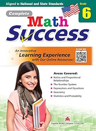 complete math success grade 6 learning workbook for sixth grade students math activities children book