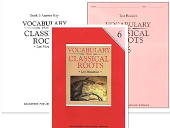 vocabulary from classical roots grade 6 set student book test booklet and answer key 1st edition norma fifer