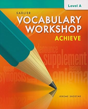 vocabulary workshop achieve level a grade 6 1st edition sadlier 1421785064, 978-1421785066