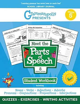 the parts of speech workbook grade 5 workbook, student edition coert voorhees ,grammaropolis 164442018x,