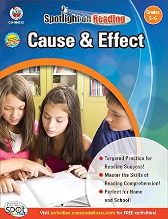 carson dellosa cause and effect grades 5 6 resource book 1st edition frank schaffer publications 1609964853,