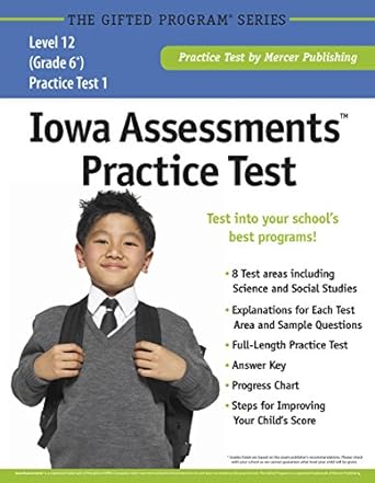 iowa assessmentstm practice test level 12 1st edition mercer publishing 1937383407, 978-1937383404