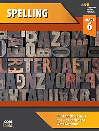 steck vaughn core skills spelling workbook grade 6 1st edition steck vaughn 0544267834, 978-0544267831