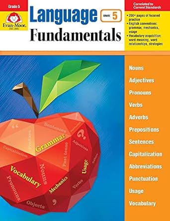 evan moor language fundamentals grade 5 1st edition evan moor educational publishers 1629382213,