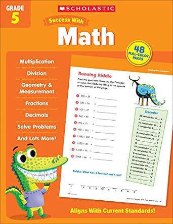 scholastic success with math grade 5 workbook 1st edition scholastic teaching resources 1338798537,