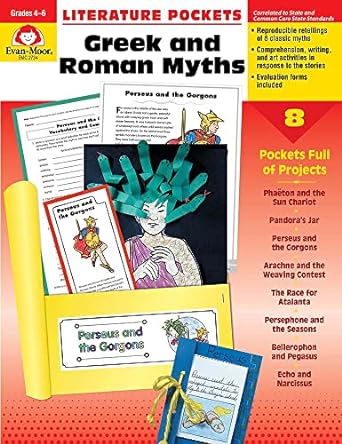 literature pockets greek and roman myths grades 4 6 teacher edition evan moor educational publishers