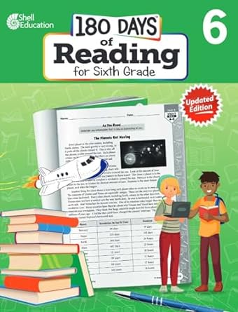 180 days of reading for sixth grade daily reading workbook for classroom and home reading comprehension and