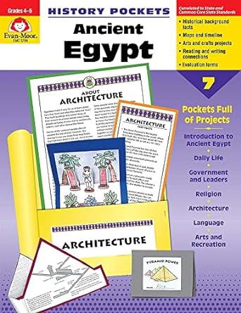 history pockets ancient egypt grades 4 6+ teacher edition evan moor educational publishers 155799904x,