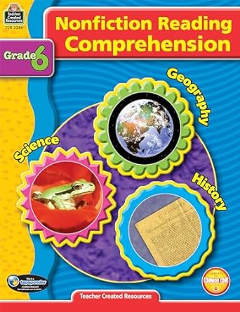 teacher created resources nonfiction reading comprehension grade 6 1st edition debra teacher created