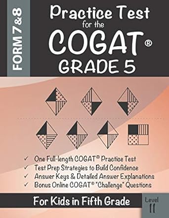 practice test for the cogat grade 5 level 11 cogat test prep grade 5 cognitive abilities test form 7 and 8