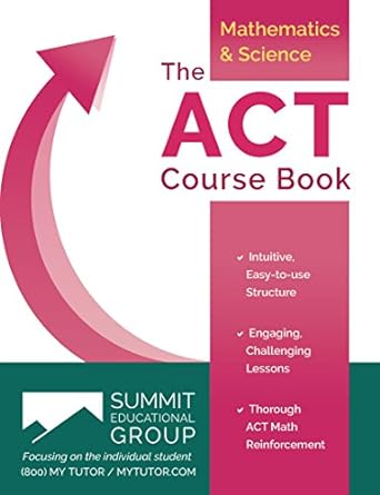 the act course book mathematics and science 1st edition unknown author 0692914269