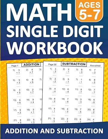 single digit addition and subtraction math workbook with answers single digit addition and subtraction