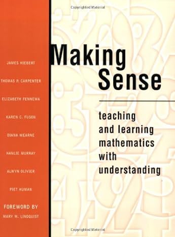 making sense teaching and learning mathematics with understanding 1st edition thomas p carpenter, elizabeth