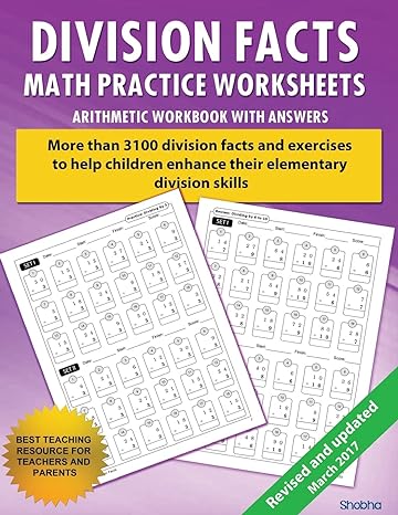 division facts math practice worksheet arithmetic workbook with answers daily practice guide for elementary