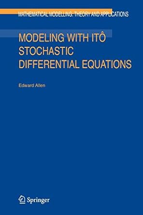 modeling with it stochastic differential equations 1st edition e. allen 9048174872, 978-9048174874