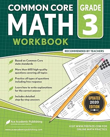 3rd grade math workbook commoncore math workbook 1st edition ace academic publishing 1949383008,