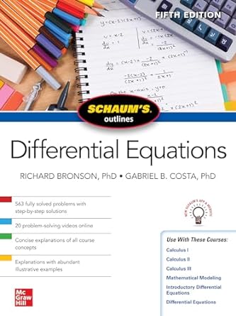 schaum s outline of differential equations 1st edition richard bronson, gabriel b. costa 1264258828