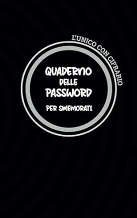 quaderno delle password per smemorati unico con cifrario discreto completo sicuro formato tascabile 1st