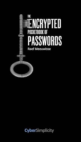 the encrypted pocketbook of passwords pocketbook edition raef meeuwisse 1911452088, 978-1911452089