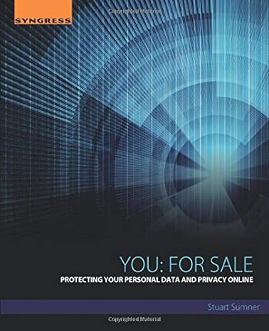 you for sale protecting your personal data and privacy online 1st edition stuart sumner 012803405x,