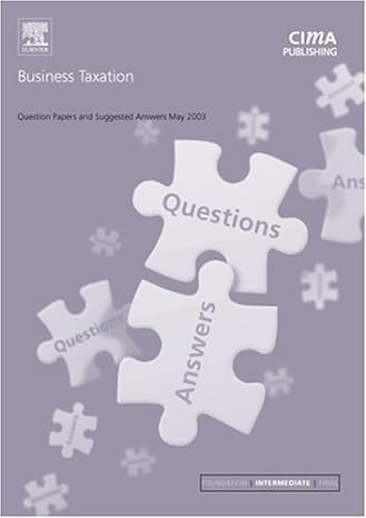 business taxation may 2003 exam questions and answers 1st edition graham eaton 075066150x, 978-0750661508