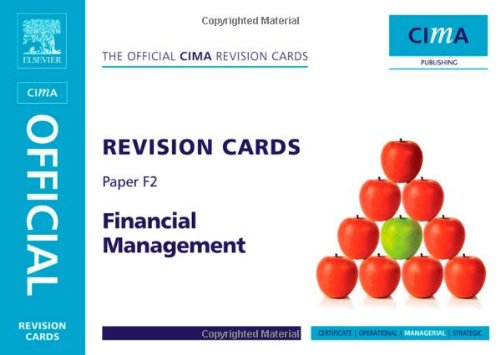 cima revision cards financial management 2nd edition luisa robertson 1856177408, 978-1856177405