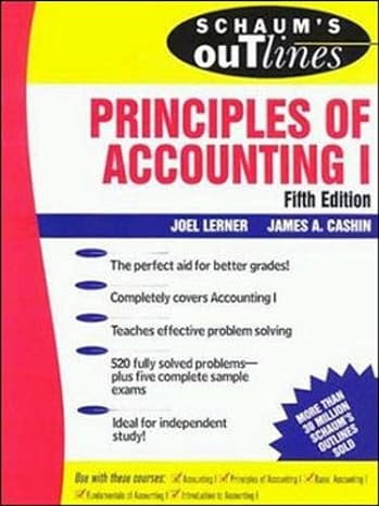 schaums outline of principles of accounting i 5th edition joel lerner ,james cashin 0070381496, 978-0070381490