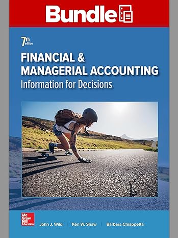 gen combo looseleaf financial and managerial accounting connect access card 7th edition john wild 1260088693,