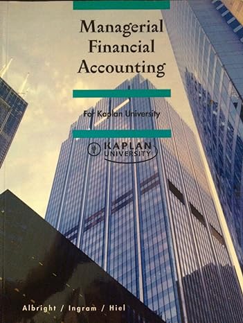 managerial financial accounting 1st edition  0324387253, 978-0324387254