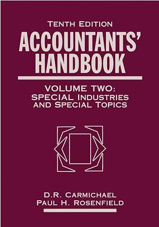 accountants handbook financial accounting and general topics vol 2 volume 2nd edition d r carmichael ,paul