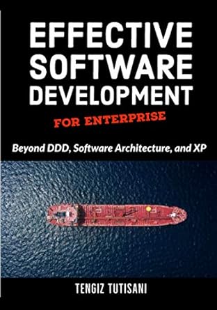 effective software development for enterprise beyond ddd software architecture and xp 1st edition tengiz