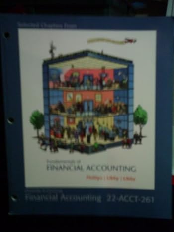 fundamentals of financial accounting university of cincinnati financial accounting 22 acct 261 edition fred