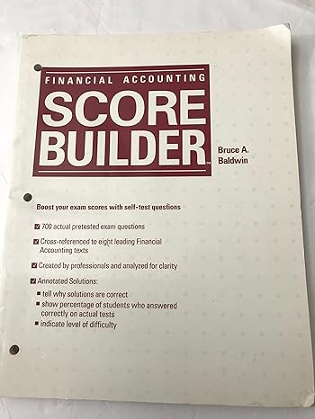 scorebuilder for financial accounting 1st edition bruce a baldwin 0256066914, 978-0256066913