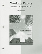 financial and managerial accounting working papers volume ii by williams jan haka sue bettner mark carcello