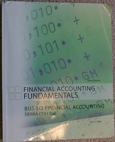 financial acct fund text cus 3rd edition john j wild 0077659724, 978-0077659721