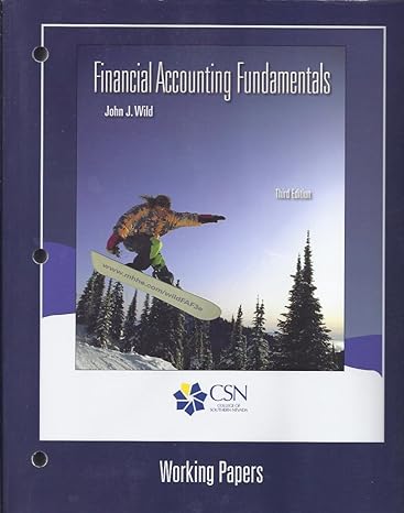 financial accounting fundamentals working papers 1st edition john wild 0077560736, 978-0077560737