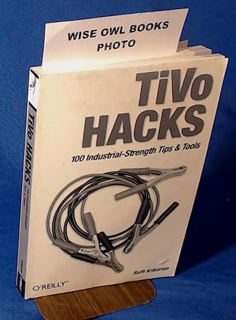 tivo hacks 1st edition raffi krikorian 0596005539, 978-0596005535