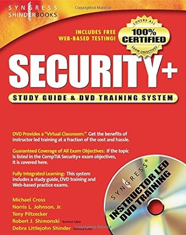 security + study guide and dvd training system pap/dvd edition syngress 1931836728, 978-1931836722