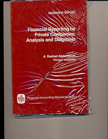 financial reporting by private companies analysis and diagnosis 1st edition a rashad abdel khalik 0910065179,