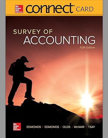 connect access card for survey of accounting 5th edition thomas edmonds 1260008746, 978-1260008746